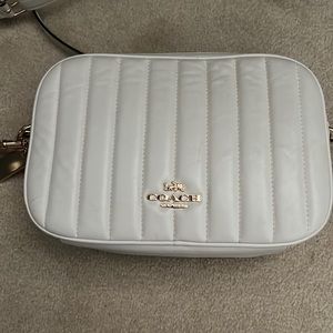 Cream Coach Shoulder Bag